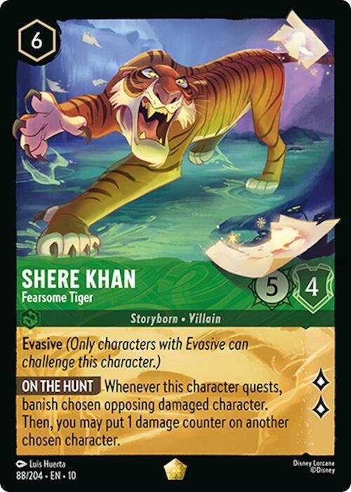 Shere Khan – Fearsome Tiger #88 Lorcana Whispers in the Well