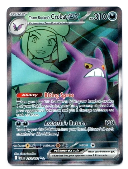 Team Rocket’s Crobat ex 217/182 ~ English